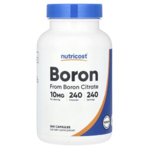 Nutricost Boro 10 mg 240 Cápsulas