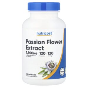 Nutricost Extrato de Flor da Paixão 1.500 mg 120 Cápsulas