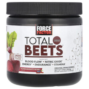 Force Factor Total Beets Bebida Original em Pó Romã 210 g (74 oz)
