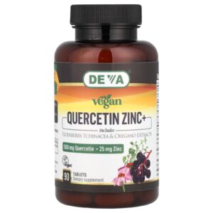 Deva Quercetina Vegana Zinco+ 90 Comprimidos