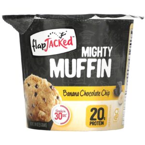 FlapJacked Mighty Muffin com Probióticos Banana e Gotas de Chocolate 55 g (194 oz)
