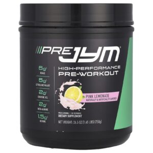 JYM Supplement Science Pré JYM Pré-treino de Alto Desempenho Limonada Rosa 750 g (165 lbs)