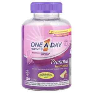 One-A-Day Gomas Pré-Natais para Mulheres com Ácido Fólico e DHA 120 Gomas