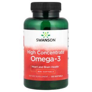 Swanson Ômega-3 de Alto Concentrado 120 Minicápsulas Softgel