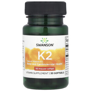 Swanson Vitamina Natural K2 50 mcg 30 Cápsulas Softgel
