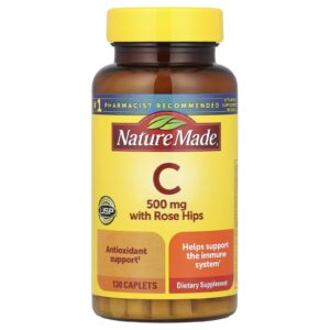 Nature Made Vitamina C com Rosa-Mosqueta 500 mg 130 Cápsulas