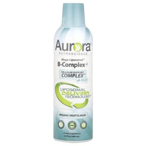 Aurora Nutrascience Mega-Lipossomal B-Complex + Fruta Orgânica 480 ml (16 fl oz)
