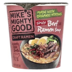 Mikes Mighty Good Ramen Craft Sopa de Ramen Picante Sabor de Carne 53 g (18 oz)