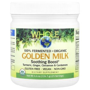 Natural Factors Whole Earth & Sea® Reforço Calmante com Leite Dourado 1247 g (44 oz)