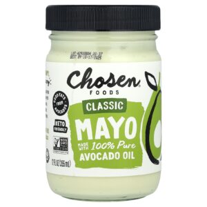 Chosen Foods Mayo Clássica Feita com Óleo de Abacate 100% Puro 355 ml (12 fl oz)