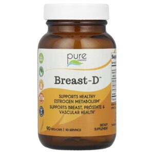 Pure Essence Breast-D Contribui para a Saúde dos Seios Próstata e Vascular 90 Cápsulas Vegetarianas