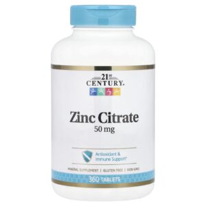 21st Century Citrato de Zinco 50 mg 360 Comprimidos