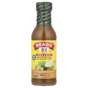 Bragg Marinada e Molho Orgânico com Vinagre de Sidra de Maçã Gengibre e Gergelim 354 ml (12 fl oz)