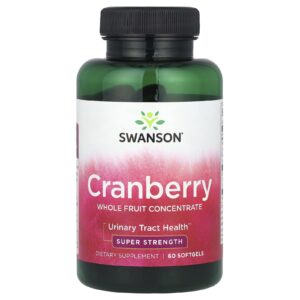 Swanson Cranberry Concentrado de Frutas Integrais Super Força 60 Cápsulas Softgel