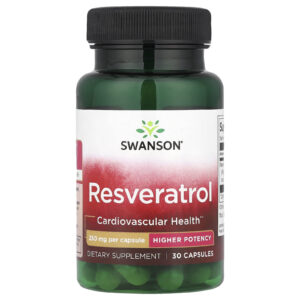 Swanson Resveratrol Alta Potência 250 mg 30 Cápsulas
