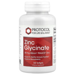 Protocol for Life Balance Glicinato de Zinco 30 mg 120 Cápsulas Softgel