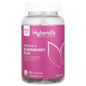 Hylands Naturals Gomas de Sabugueiro Orgânico Plus Fruto Silvestre Natural 60 Gomas Veganas