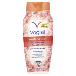 Vagisil Scentsitive Scents® Sabonete Íntimo Diário Flor de Pêssego 354 ml (12 fl oz)