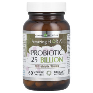 Amazing Nutrition Amazing Flora™ Probiótico 25 Bilhões 60 Cápsulas Vegetais