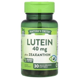 Natures Truth Lutein Plus Zeaxanthin 40 mg 30 Quick Release Softgels