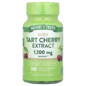 Natures Truth Extrato de Cereja Ultra-azeda 1.200 mg 90 Cápsulas de Liberação Rápida