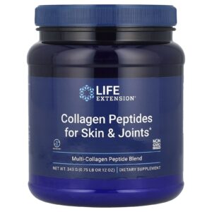 Life Extension Peptídeos de Colágeno para a Pele e as Articulações 343 g (12 oz)