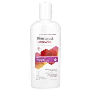 Dermarest Psoríase Shampoo Medicamentoso de Máxima Potência + Condicionador Sem Perfume 236 ml (8 fl oz)