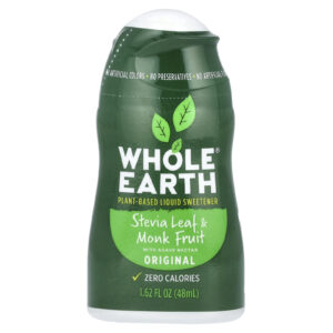 Whole Earth Folha de Estévia e Frutas-dos-monges com Néctar de Agave Original 48 ml (162 fl oz)