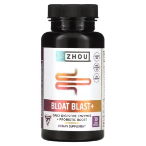 Zhou Nutrition Bloat Blast + 30 Cápsulas Veganas