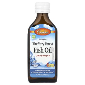 Carlson Norwegian The Very Finest Fish Oil Just Pêssego 200 ml (67 fl oz)