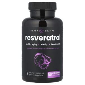 NutraChamps Resveratrol 60 Cápsulas Veganas