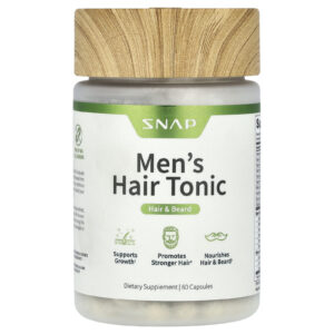 Snap Supplements Tônico Capilar Masculino Cabelo e Barba 60 Cápsulas