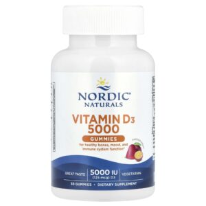 Nordic Naturals Vitamina D3 5000 Gomas Maracujá 30 Gomas