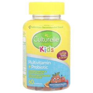 Culturelle Probióticos para Crianças Multivitamínico + Probiótico Laranja-Pêssego e Frutos Silvestres Mistos 60 Gomas
