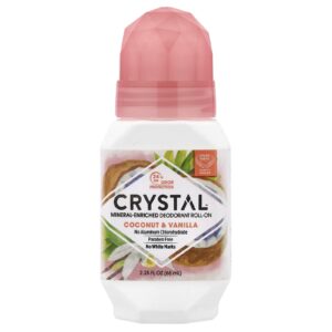 CRYSTAL Desodorante Roll-on Enriquecido com Minerais Coco e Baunilha 66 ml (225 fl oz)