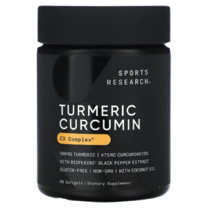 Sports Research Curcumina de Cúrcuma 500 mg 60 Cápsulas Softgel