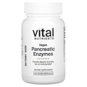 Vital Nutrients Enzimas Pancreáticas Veganas 90 Cápsulas Veganas