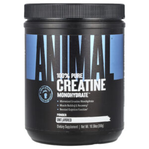 Animal Creatina Monohydrate™ 100% Pura em Pó Sem Sabor 300 g (1058 oz)
