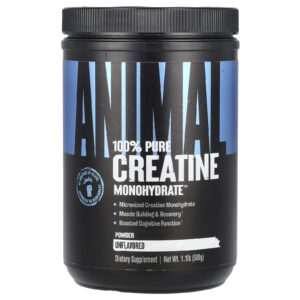 Animal Creatina Monohydrate™ 100% Pura em Pó Sem Sabor 500 g (11 lb)