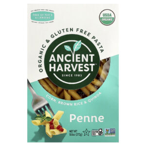 Ancient Harvest Macarrão Orgânico e Sem Glúten Penne Milho Arroz Integral e Quinoa 272 g (96 oz)