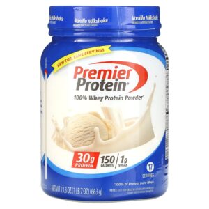 Premier Protein 100% Proteína Whey em Pó Milkshake de Baunilha 663 g (1 lb e 7 oz)