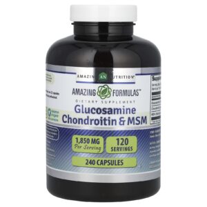 Amazing Nutrition Glicosamina Condroitina e MSM 240 Cápsulas