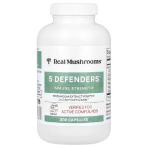 Real Mushrooms 5 Defenders® Extrato de Cogumelo em Pó 200 Cápsulas