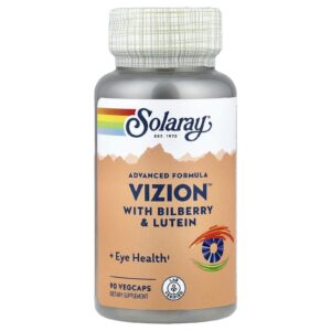 Solaray Advanced Formula Vizion™ com Mirtilo Europeu e Luteína 90 VegCaps