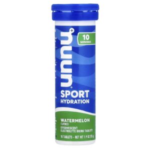 Nuun Sport Hydration Bebida Efervescente de Eletrólitos Melancia 10 Comprimidos