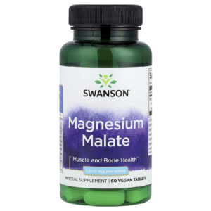 Swanson Malato de Magnésio 1.000 mg 60 Comprimidos Veganos