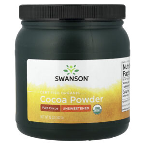 Swanson Cacau em Pó Orgânico Certificado Sem Açúcar 340 g (12 oz)