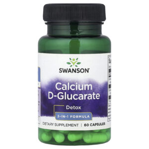 Swanson D-Glucarato de Cálcio 60 Cápsulas (250 mg por Cápsula)