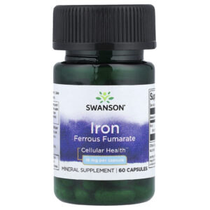 Swanson Fumarato de Ferro Ferroso 18 mg 60 Cápsulas