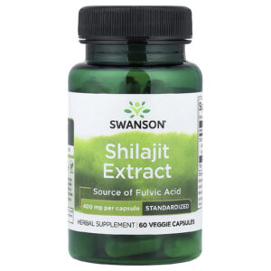 Swanson Extrato de Shilajit Padronizado 400 mg 60 Cápsulas Vegetais